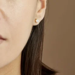 Histoire d'Or Boucles D'oreilles Puces 4 Griffes Or Jaune Diamant Synthetique or jaune diamant synthétique blanc Clearance