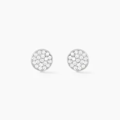 Histoire d'Or Boucles D'oreilles Puces Argent Blanc Victorin Oxydes De Zirconium Sale