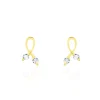 Histoire d'Or Boucles D'oreilles Puces Alvina Ruban Or Jaune Oxyde De Zirconium Clearance