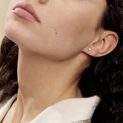 Histoire d'Or Boucles D'oreilles Puces Artemis Or Blanc Diamant Clearance