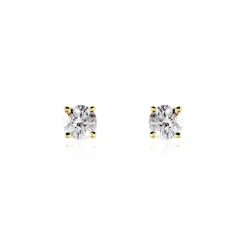 Histoire d'Or Boucles D'oreilles Puces Aphrodite or jaune diamant New