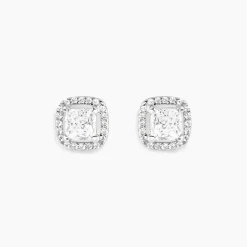 Histoire d'Or Boucles D'oreilles Puces Adrienne Or Blanc Oxyde De Zirconium Hot