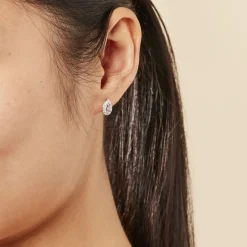 Histoire d'Or Boucles D'oreilles Puces Argent Blanc Tania Oxydes De Zirconium argent blanc oxyde violet