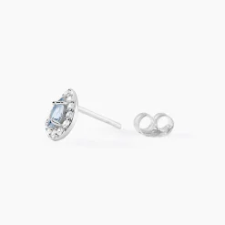 Histoire d'Or Boucles D'oreilles Puces Argent Blanc Tania Oxydes De Zirconium argent blanc oxyde bleu Online