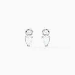 Histoire d'Or Boucles D'oreilles Puces Argent Blanc Delya Oxyde De Zirconium New