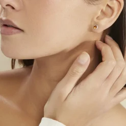 Histoire d'Or Boucles D'oreilles Puces Argent Blanc Joude Ambre Online