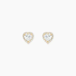 Histoire d'Or Boucles D'oreilles Puces Aymane Or Jaune Oxyde De Zirconium New