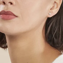 Histoire d'Or Boucles D'oreilles Puces Ayana Argent Blanc Sale