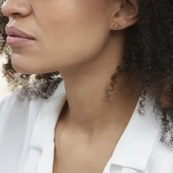 Histoire d'Or Boucles D'oreilles Puces Ajna Plaqué Or Jaune