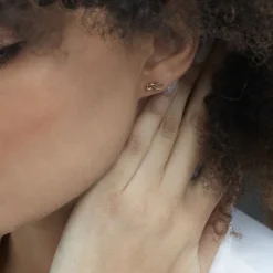 Histoire d'Or Boucles D'oreilles Puces Ajna Plaqué Or Jaune