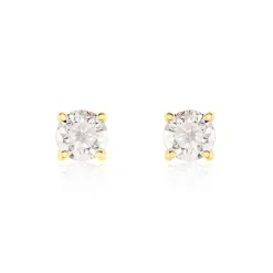 Histoire d'Or Boucles D'oreilles Puces Aphrodite or jaune diamant Best