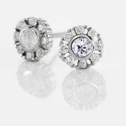 Histoire d'Or Boucles D'oreilles Puces Argent Blanc Gwenegan Oxydes De Zirconium Online