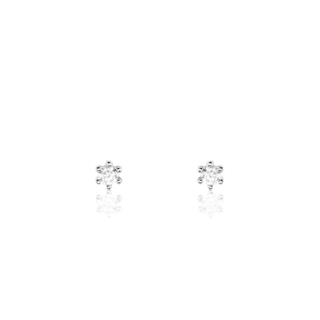 Histoire d'Or Boucles D'oreilles Puces Allison Argent Blanc Oxyde De Zirconium Hot