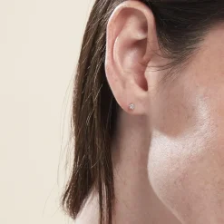 Histoire d'Or Boucles D'oreilles Puces Allison Argent Blanc Oxyde De Zirconium Hot