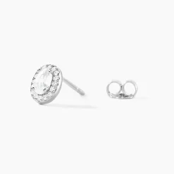 Histoire d'Or Boucles D'oreilles Puces Albertina Argent Blanc Oxyde De Zirconium Online