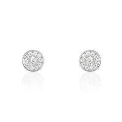 Histoire d'Or Boucles D'oreilles Puces Auxana De Zirconium argent blanc oxyde
