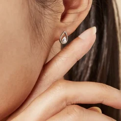 Histoire d'Or Boucles D'oreilles Puces Argent Blanc Temusio Oxydes De Zirconium Best