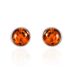 Histoire d'Or Boucles D'oreilles Puces Argent Blanc Acacia  Ambre Online