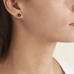 Histoire d'Or Boucles D'oreilles Puces Argent Blanc Acacia  Ambre Online