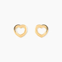 Histoire d'Or Boucles D'oreilles Puces Anne-maudae Coeurs Or Jaune Clearance
