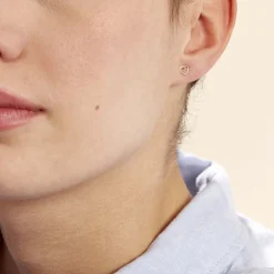 Histoire d'Or Boucles D'oreilles Puces Anne-maudae Coeurs Or Jaune Clearance