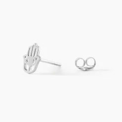 Histoire d'Or Boucles D'oreilles Puces Abby Argent Blanc Sale