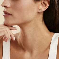 Histoire d'Or Boucles D'oreilles Puces Astre Argent Blanc Online