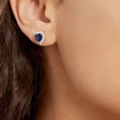 Histoire d'Or Boucles D'oreilles Puces Argent Blanc Sphinx Pierres Outlet