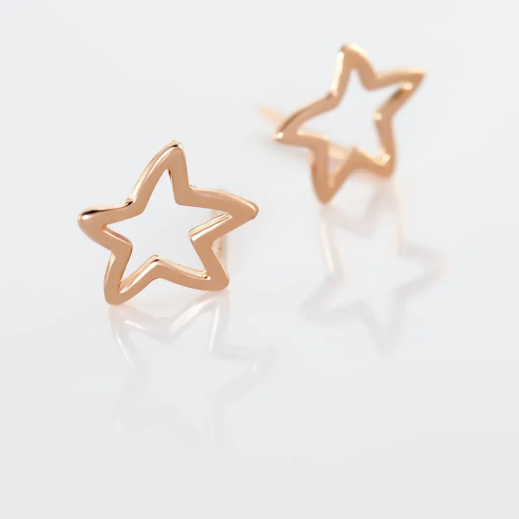 Histoire d'Or Boucles D'oreilles Puces Alphonsine Etoile De Mer or rose Best