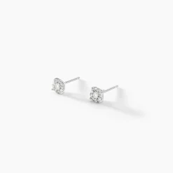 Histoire d'Or Boucles D'oreilles Puces Artemis Or Blanc Diamant Sale