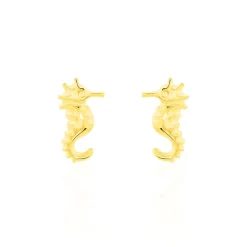 Histoire d'Or Boucles D'oreilles Puces Ambrosie Hippocampe Or Jaune Outlet