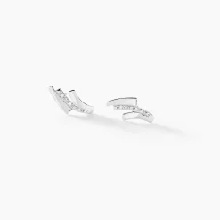 Histoire d'Or Boucles D'oreilles Puces Ainhoa Or Blanc Diamant Online