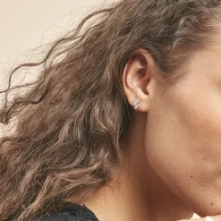 Histoire d'Or Boucles D'oreilles Puces Ainhoa Or Blanc Diamant Online