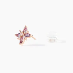 Histoire d'Or Boucles D'oreilles Puces Anabele Or Rose Amethyste Oxyde or rose amethyste violette Outlet