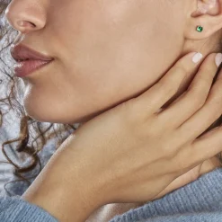 Histoire d'Or Boucles D'oreilles Puces Argent Blanc Dwight Oxydes De Zirconium