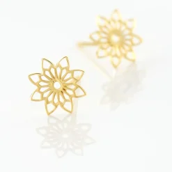 Histoire d'Or Boucles D'oreilles Puces Albiorica Or Jaune New