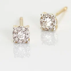 Histoire d'Or Boucles D'oreilles Puces Artemis Or Jaune Diamants