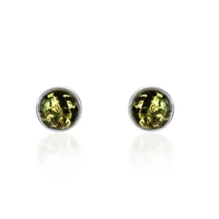 Histoire d'Or Boucles D'oreilles Puces Argent Blanc Acacia Ambre