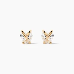 Histoire d'Or Boucles D'oreilles Puces Abelinia De Zirconium plaqué or jaune oxyde Online