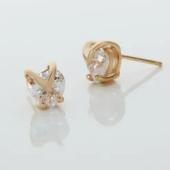 Histoire d'Or Boucles D'oreilles Puces Abelinia De Zirconium plaqué or jaune oxyde Online