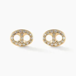 Histoire d'Or Boucles D'oreilles Puces Antun Or Jaune Diamant Online