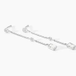 Histoire d'Or Boucles D'oreilles Puces Argane Argent Blanc Oxyde De Zirconium Outlet