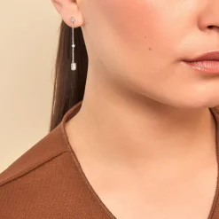 Histoire d'Or Boucles D'oreilles Puces Argane Argent Blanc Oxyde De Zirconium Outlet