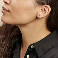 Histoire d'Or Boucles D'oreilles Puces Amani Argent Blanc Oxyde De Zirconium Sale