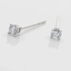 Histoire d'Or Boucles D'oreilles Puces Aphrodite or blanc diamant