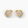 Histoire d'Or Boucles D'oreilles Puces Ablaye Or Jaune Oxyde De Zirconium New
