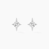Histoire d'Or Boucles D'oreilles Puces Astre Precieux Argent Blanc Oxyde Best
