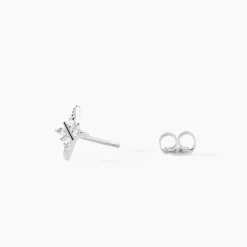 Histoire d'Or Boucles D'oreilles Puces Astre Precieux Argent Blanc Oxyde Best