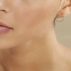 Histoire d'Or Boucles D'oreilles Puces Abigael Plaqué Or Jaune Sale