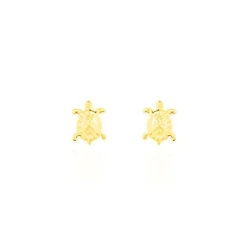 Histoire d'Or Boucles D'oreilles Puces Almahae Tortue Or Jaune New
